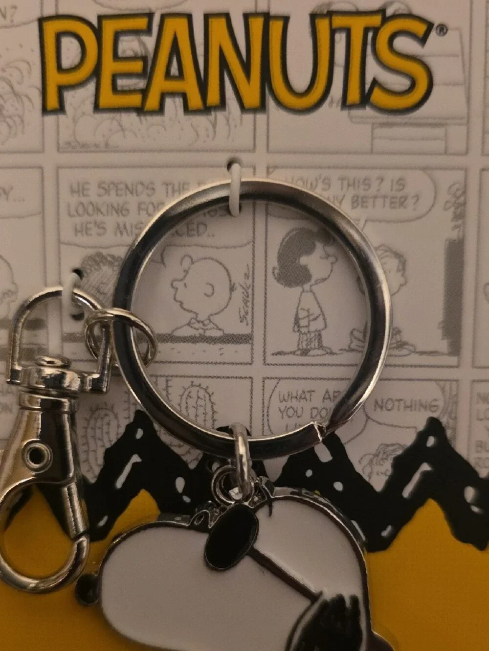 Peanuts Snoopy White & Red Enamel Keychain Or Bag Charm Nwt Super Cute!